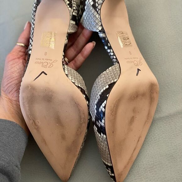 J Crew Lucie Pumps Snakeskin Embossed Leather* - Picture 5 of 5